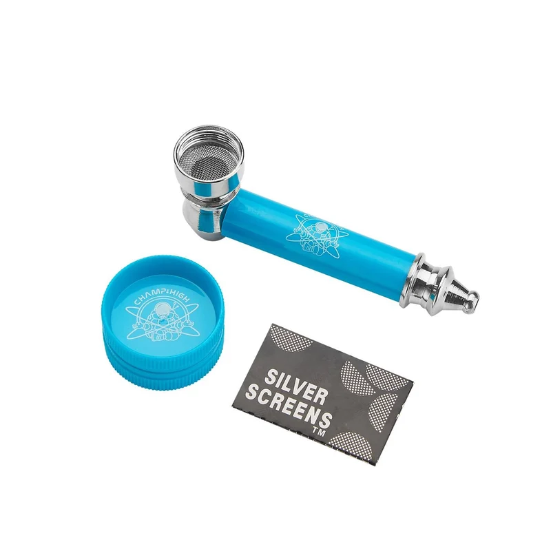 Champ High Metal Pipe & Mini Grinder Set – Display, 12 Stück