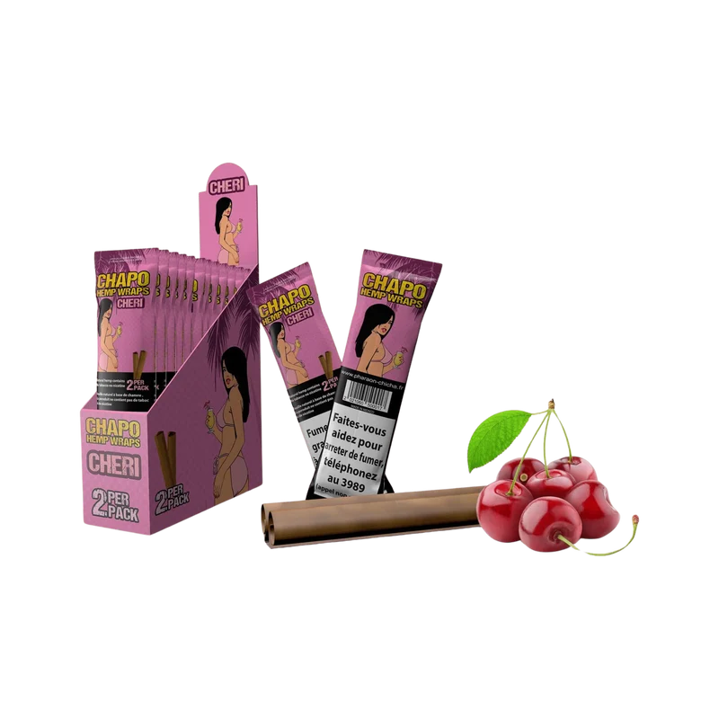 Chapo Hemp Wraps Cheri Cherry – Blunts, 2 Stück