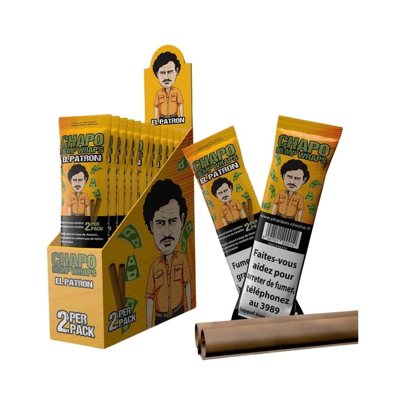 Chapo Hemp Wraps El Patron Orange Peach – Blunts, 2 Stück