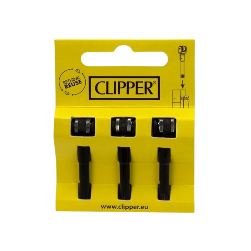 Clipper Flintsystem 3er Set für Feuerzeuge – Display 12 Stück