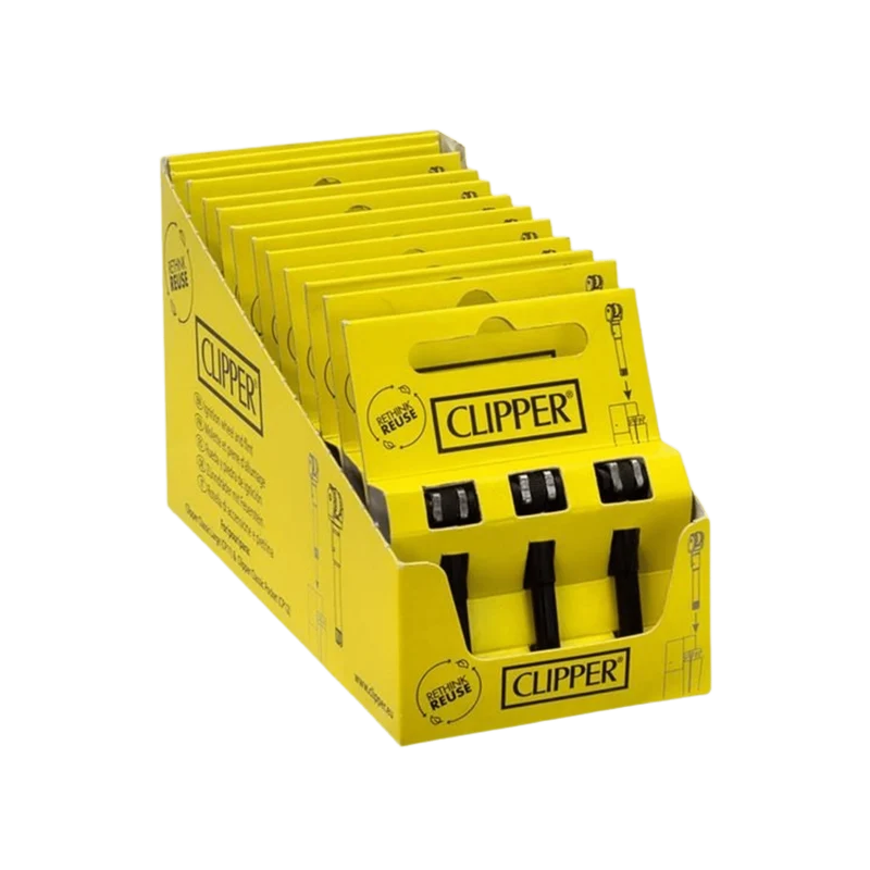 Clipper Flintsystem 3er Set für Feuerzeuge – Display 12 Stück