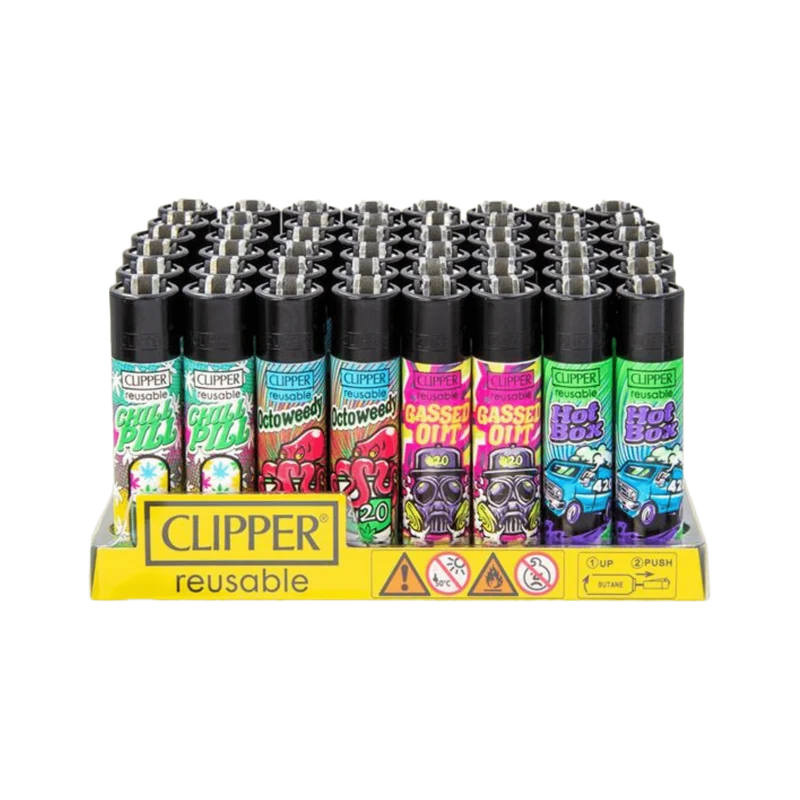 Clipper Feuerzeug 420 Mix – Display 48 Stück