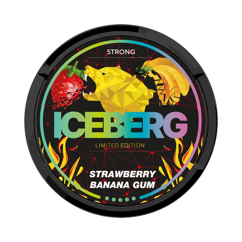 Iceberg Strong Strawberry Banana Gum – All White Snus, 50 mg/g