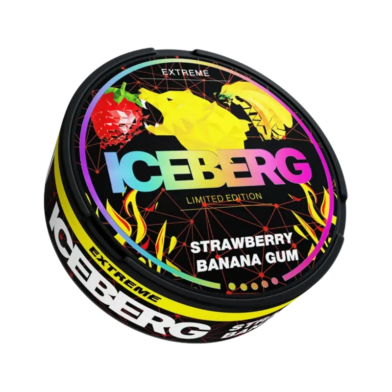Iceberg Strong Strawberry Banana Gum – All White Snus, 50 mg/g