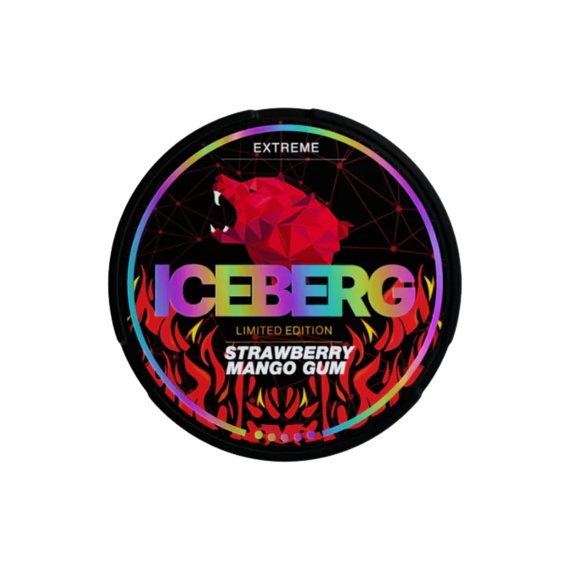 Iceberg Strong Strawberry Mango Gum – All White Snus, 50 mg/g