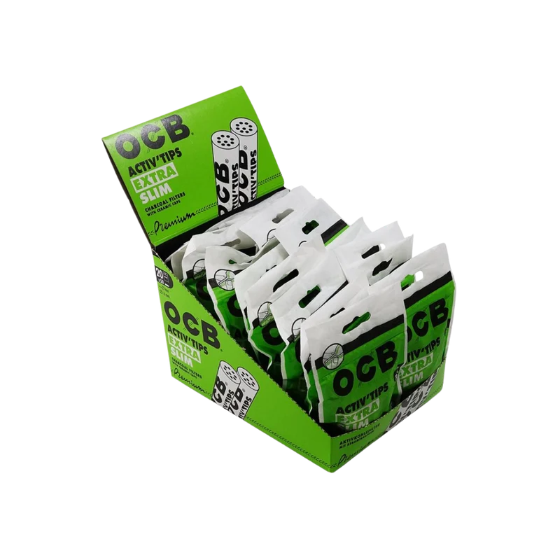 OCB FILTER - Extra Slim Aktivkohle Tips 6mm - 20x50