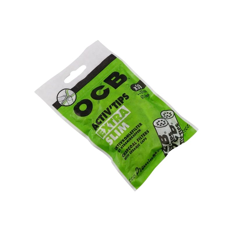 OCB FILTER - Extra Slim Aktivkohle Tips 6mm - 20x50
