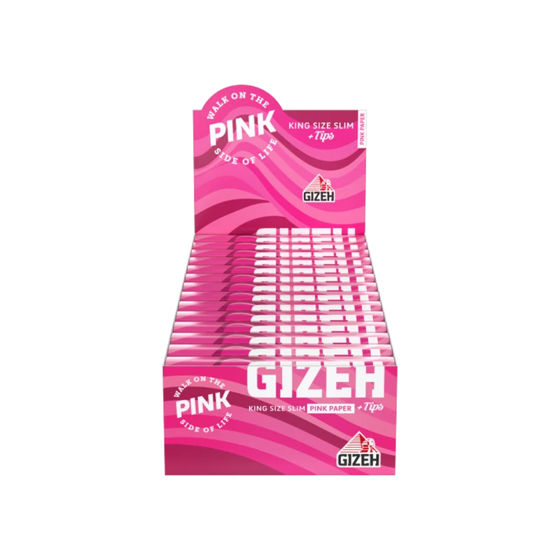 GIZEH ALL PINK - King Size Slim + Tips