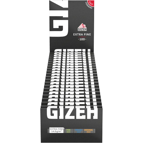 GIZEH BLACK - Extra Fine 100 Blatt (weiß)
