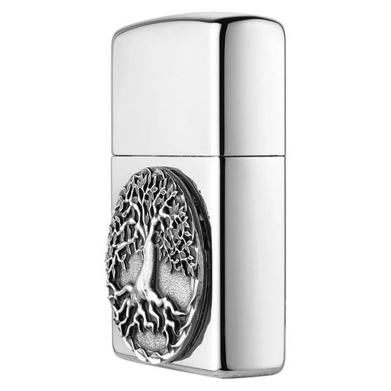 Zippo Lighter Tree of Life Silver