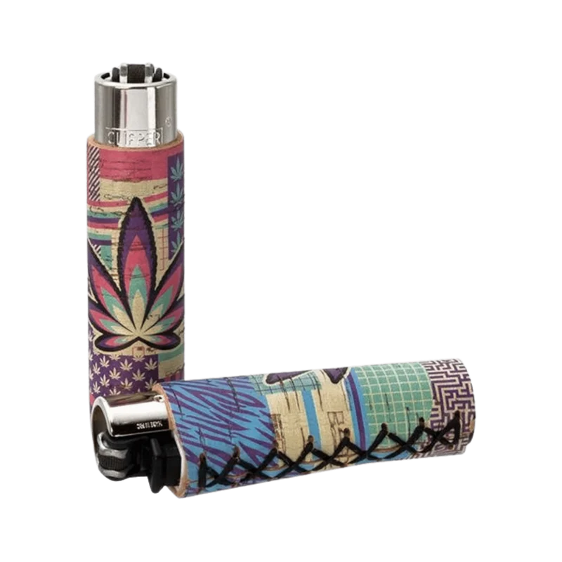 Clipper Feuerzeug Kork Cover Hemp Leaves – 30er Display