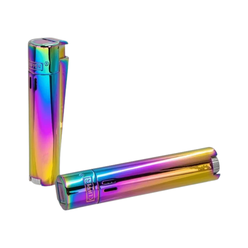 Clipper Jetflame Metal Feuerzeug ICY Rainbow – 12er Display