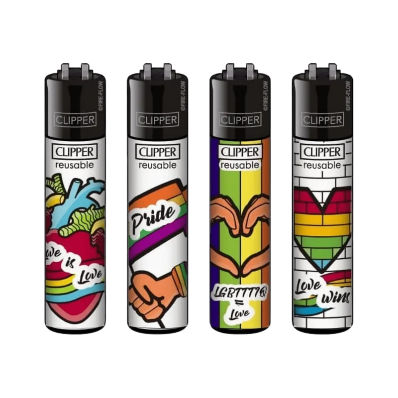 Clipper Feuerzeug Rainbow Pride – nachfüllbar, 48er Display