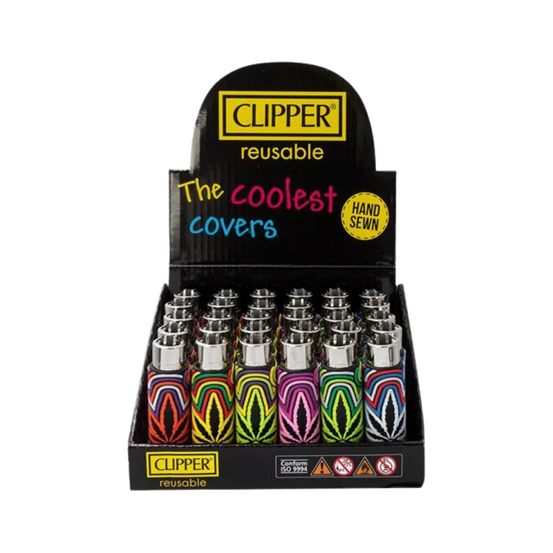 Clipper Feuerzeug Silikon Cover Circle Leaves – 30er Display