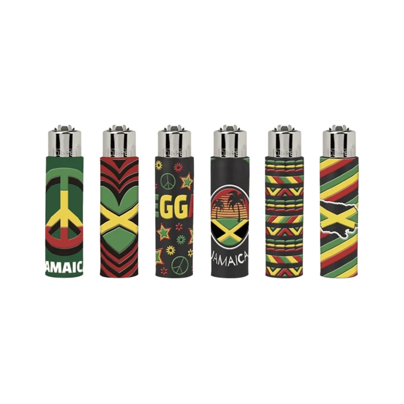 Clipper Feuerzeug Silikon Cover Hello Jamaica – 30er Display
