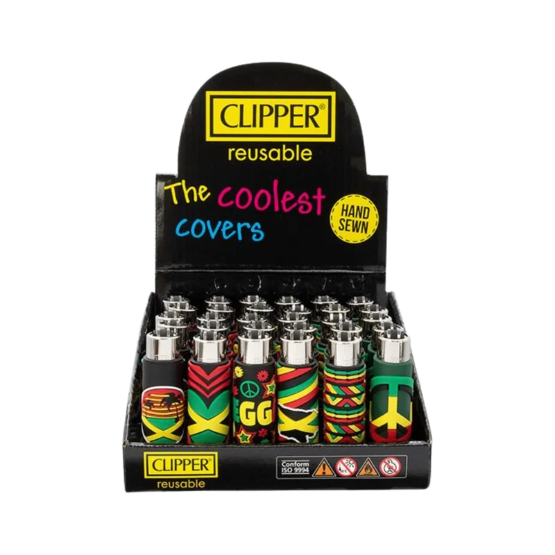 Clipper Feuerzeug Silikon Cover Hello Jamaica – 30er Display