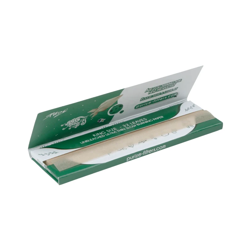 PURIZE King Size Wide Papers 53×108 mm – Display, 40 Hefte à 32 Blatt