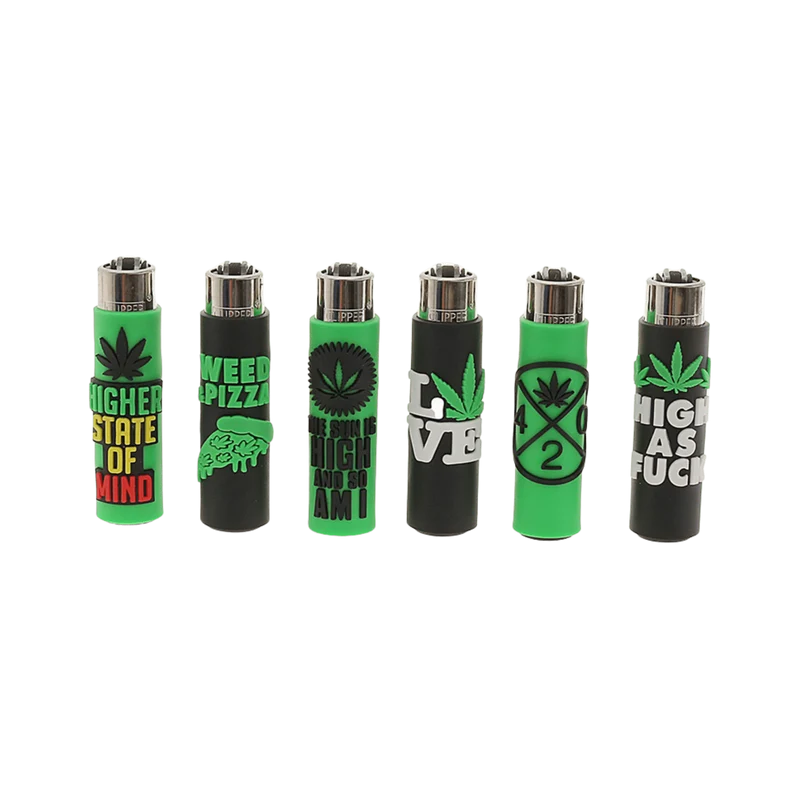 Clipper Feuerzeug Silikon Cover Weed Statements – 30er Display
