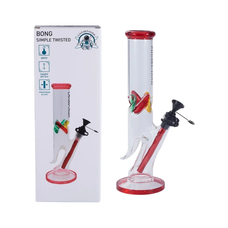 Champ High Glas Bong Twisted Ice 29 cm, Ø 40 mm