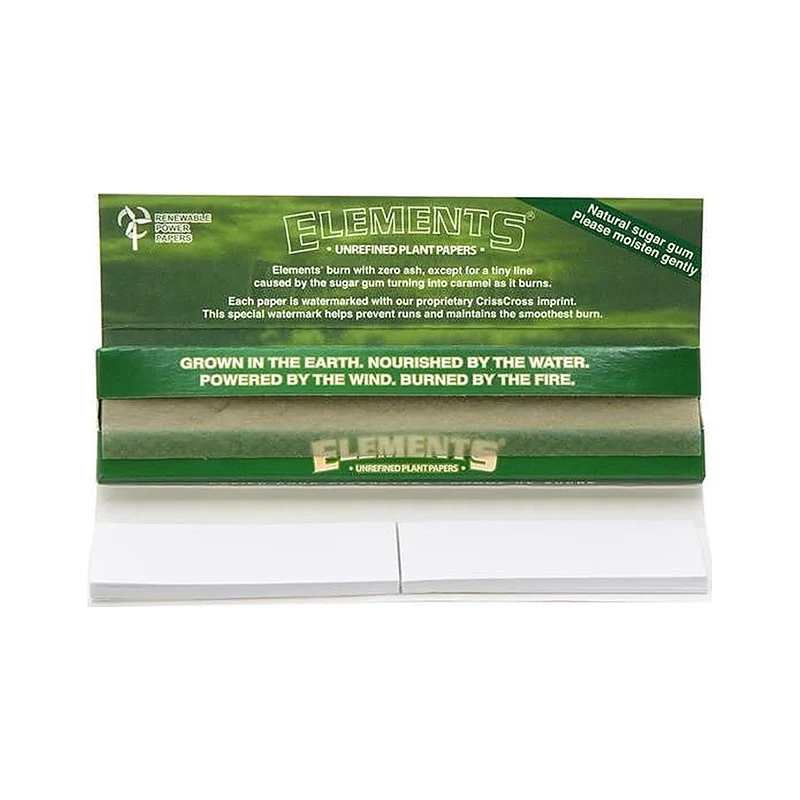 Elements Connoisseur Green King Size Slim – Papers + Tips, Box