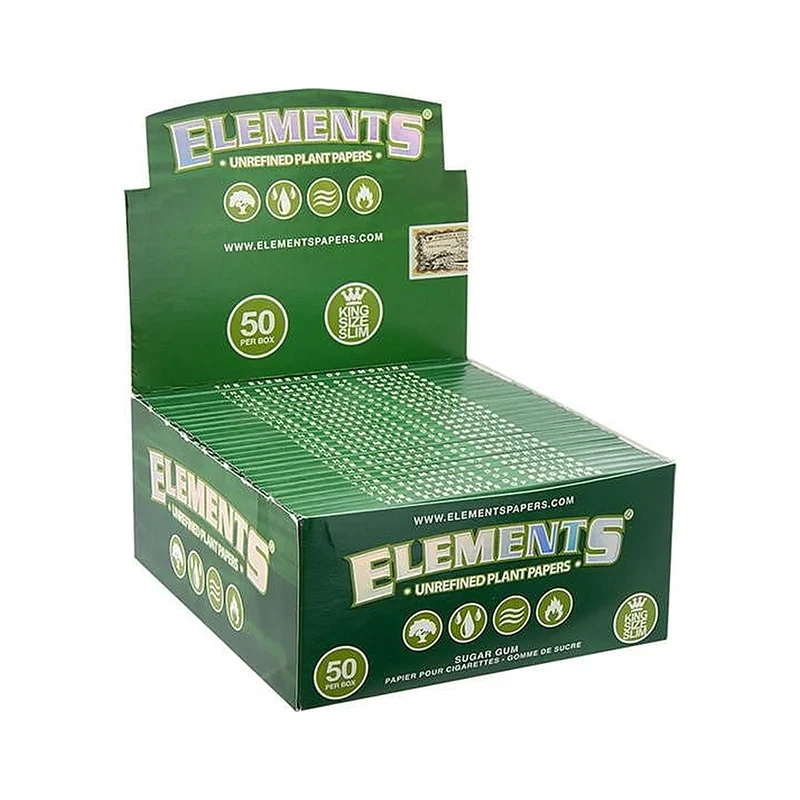 Elements Green Papers King Size Slim – Box 50 Stück
