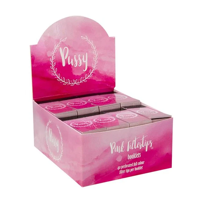 Filter Tips Pink Pussy – Papierfilter 60x25 mm, 40 Stück
