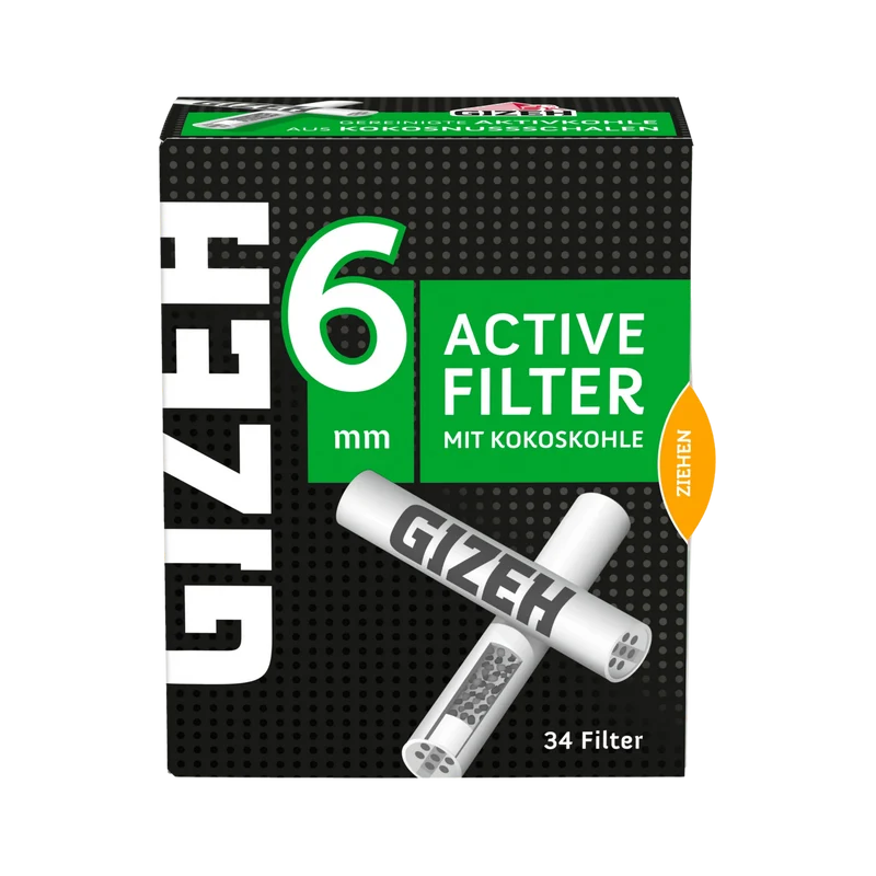GIZEH Black Active Filter 6mm (10 x 34 Stk.)