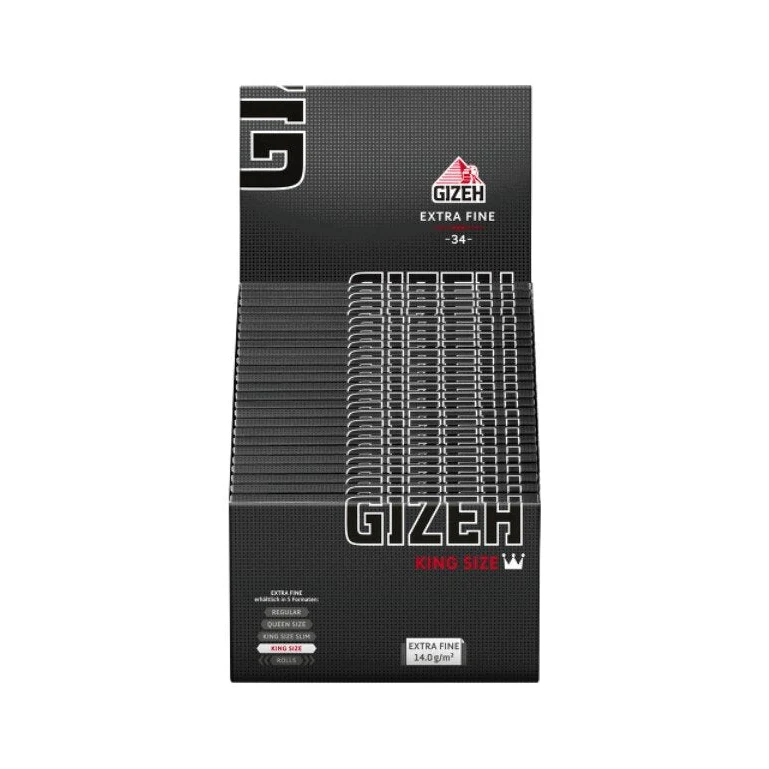 GIZEH Black King Size Slim Extra Fine – 34 Longpapers