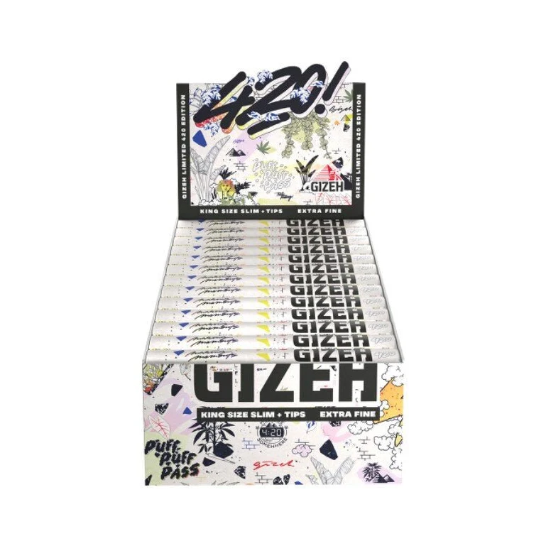 GIZEH 420 Sneaker Edition King Size Slim – 34 Papers + 34 Tips