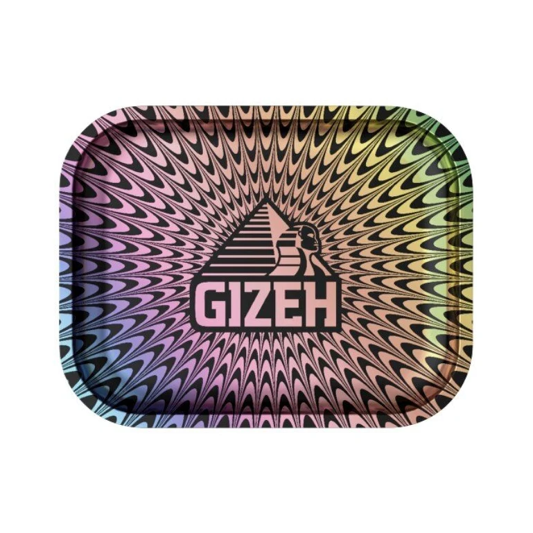 GIZEH Rolling Tray Trippy colored Small – 18 x 14 cm
