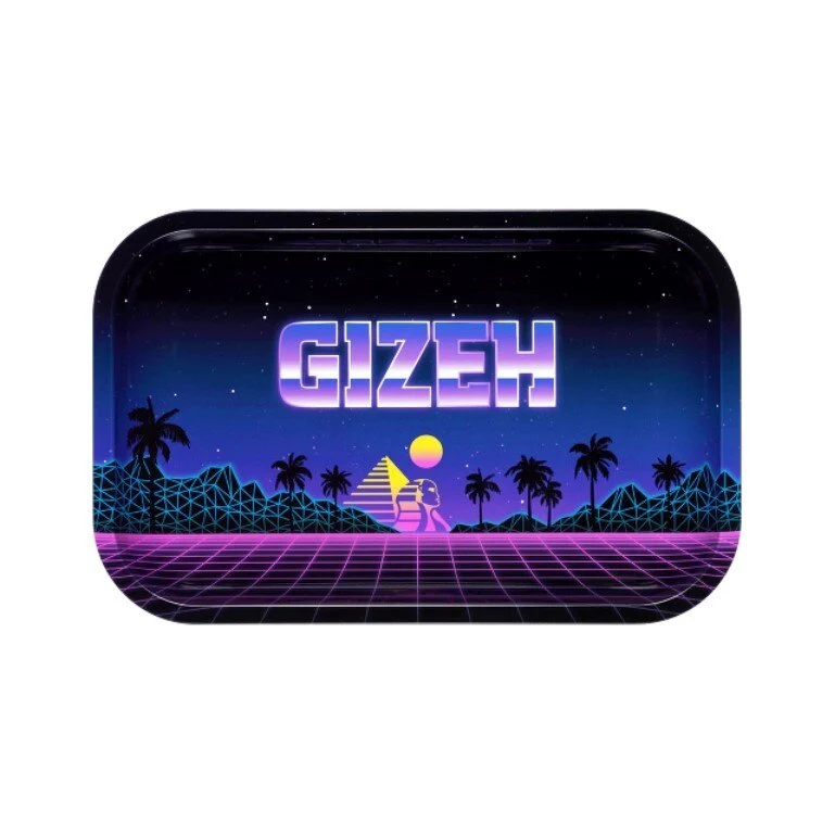 GIZEH Rolling Tray Retro Waves Medium – 27,5 x 17,5 cm