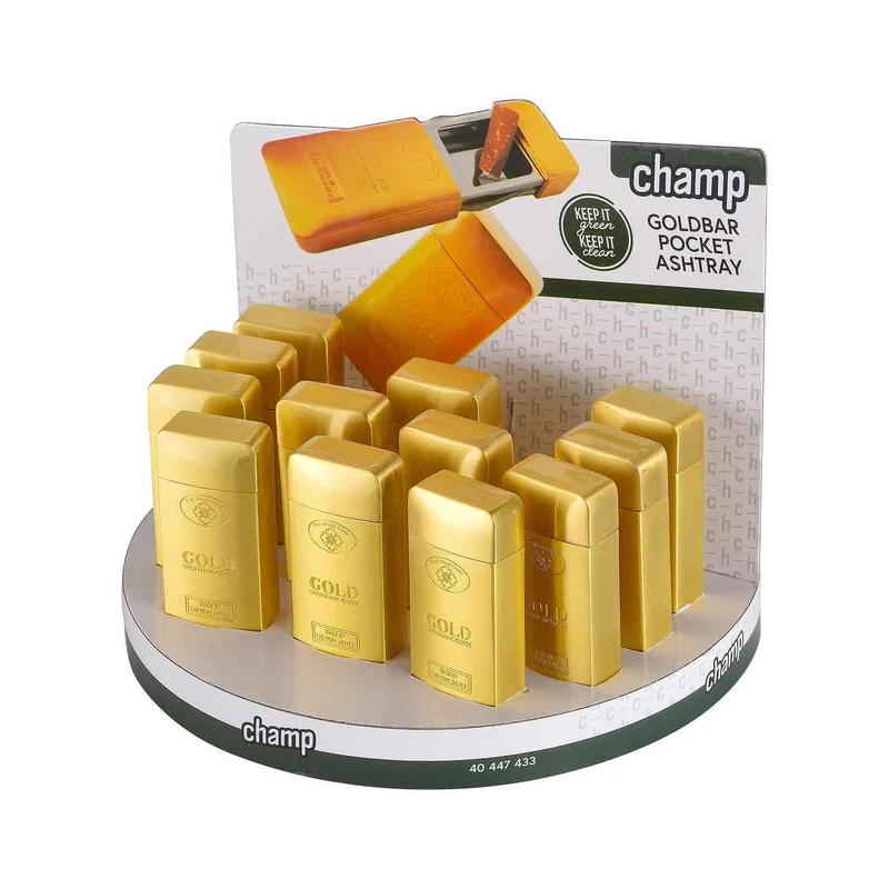 Champ Goldbar Taschenaschenbecher – Display 12 Stück