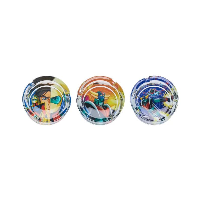 Champ Goldorak Glas Aschenbecher rund – Display 6 Stück