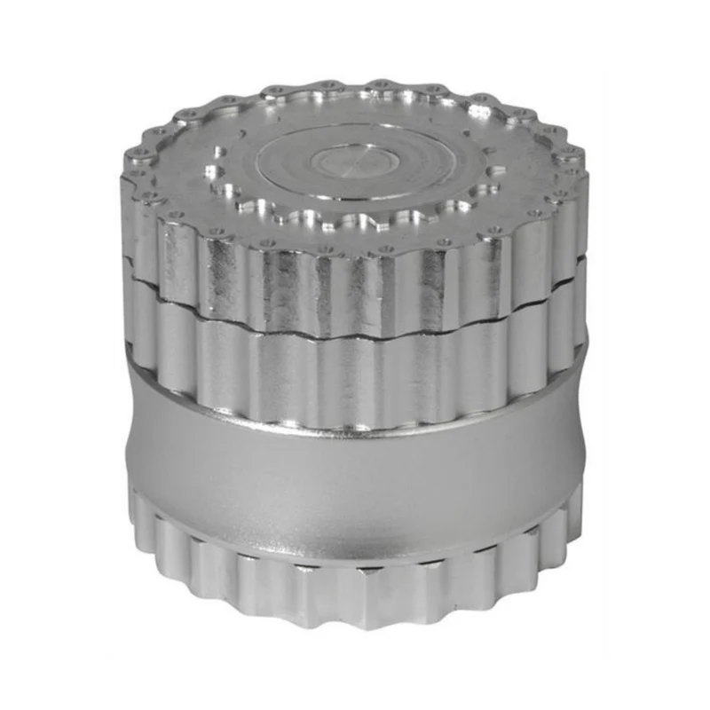 Growpoint Alu Chain Grinder Silver – 62 mm, 6-teilig