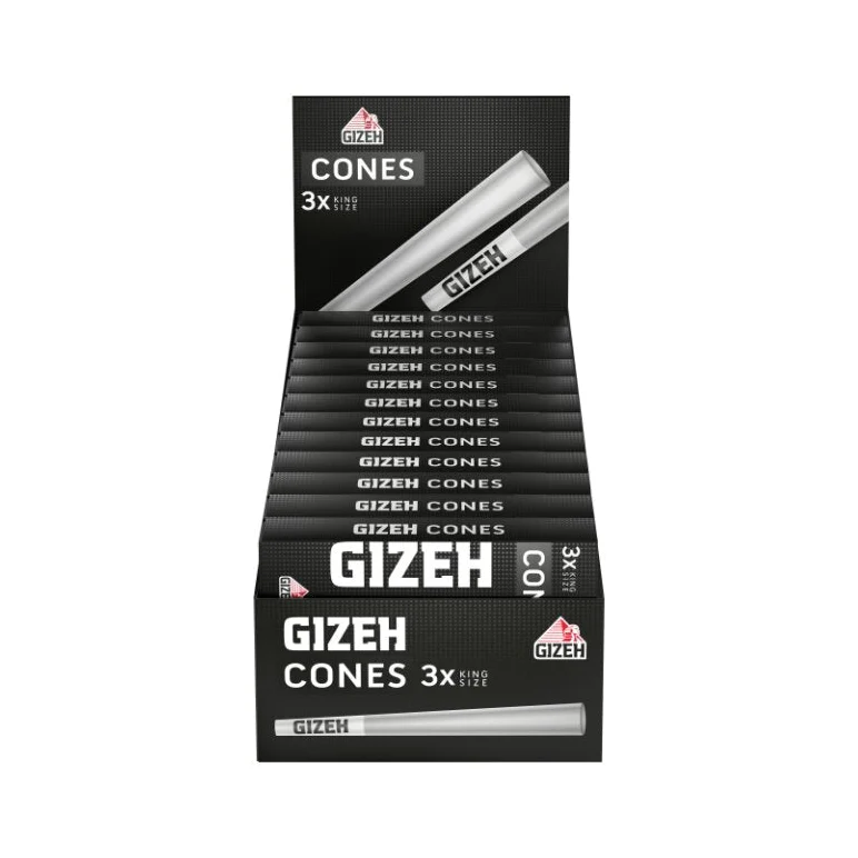GIZEH Cones Black – King Size 3 Stück