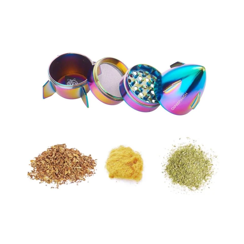 Champ High Grinder Spaceship Rainbow – 50 mm, 4-teilig