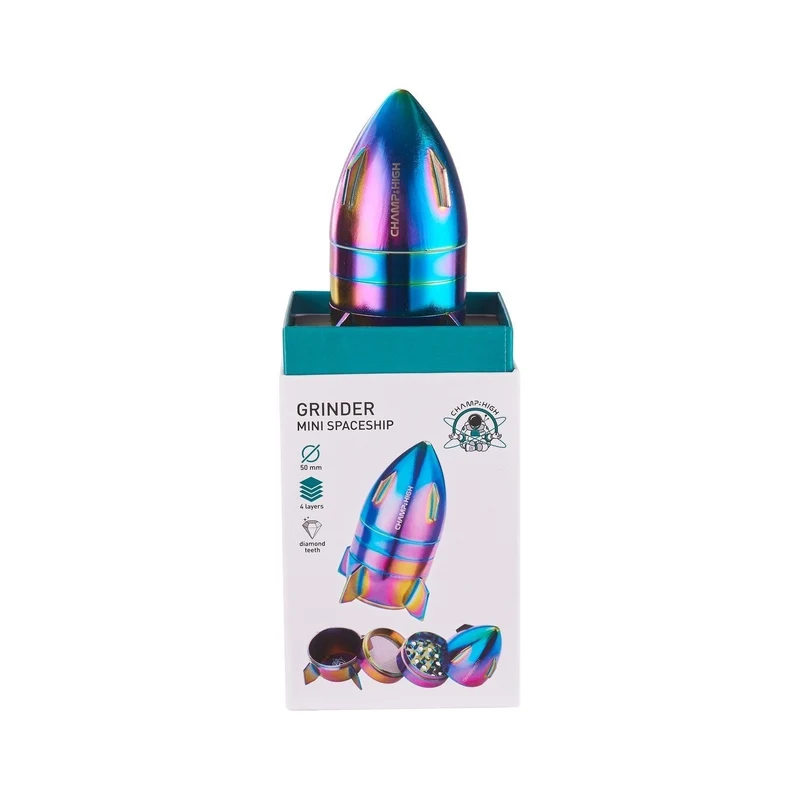 Champ High Grinder Spaceship Rainbow – 50 mm, 4-teilig
