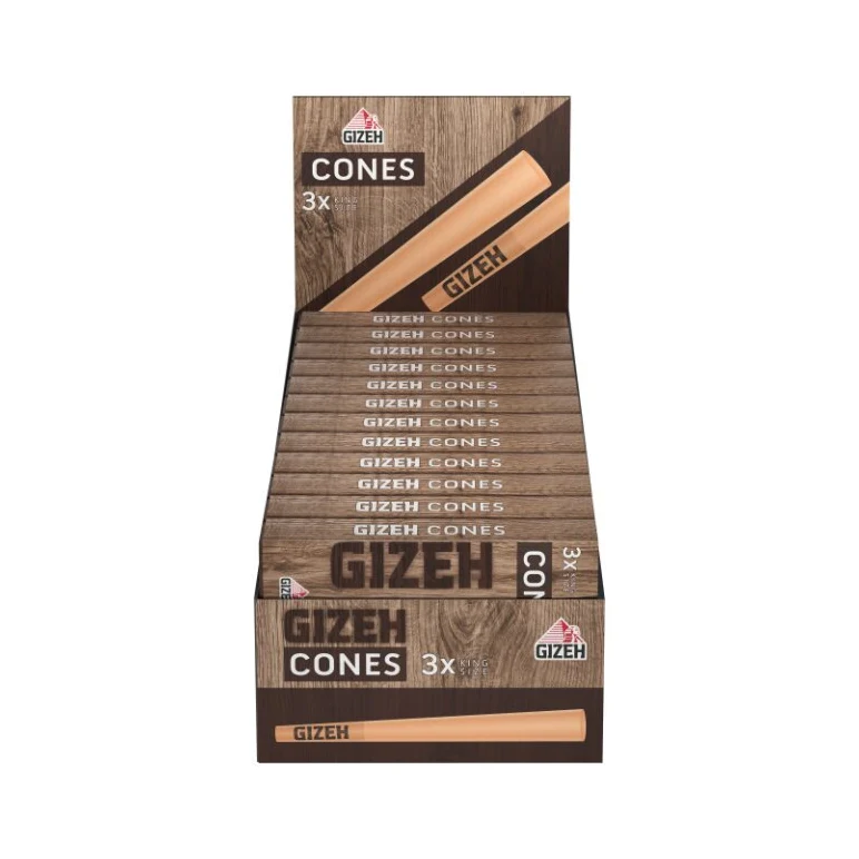 GIZEH Cones Brown – King Size 3 Stück