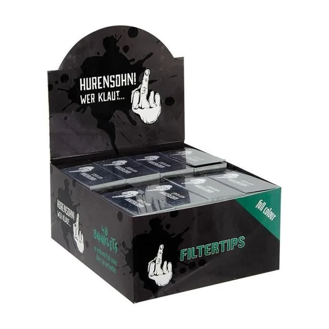 Filter Tips Hurensohn wer klaut – Papierfilter 60x25 mm, 40 Stück