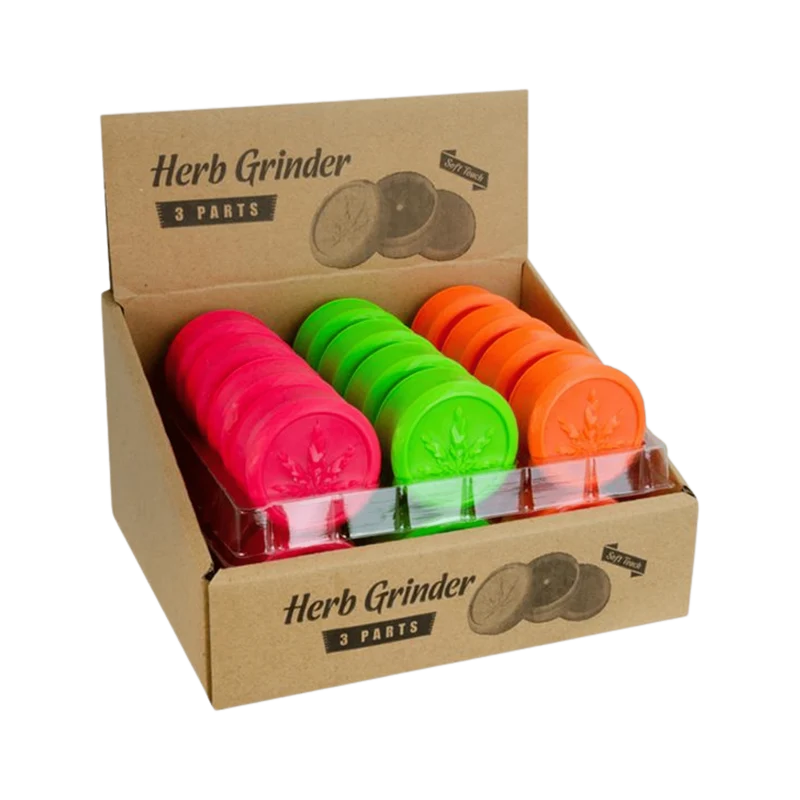 Growpoint Soft Touch Neon Kunststoff Grinder – 50 mm, 3-teilig