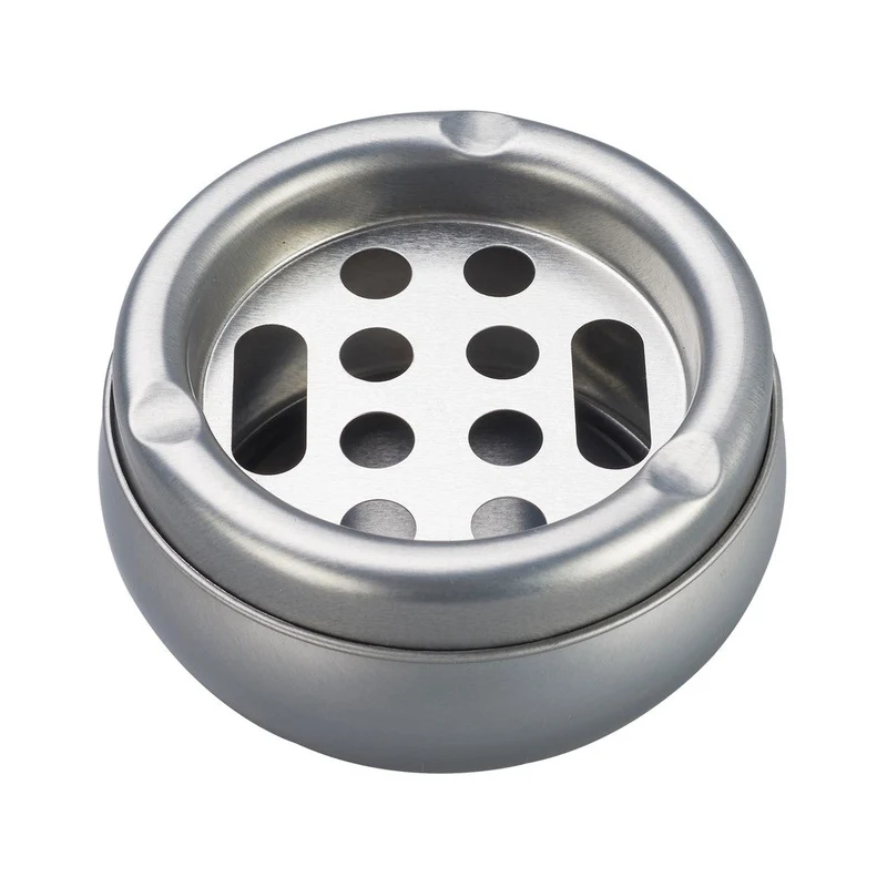 Champ Metall Aschenbecher mit Lochdeckel – Display 6 Stück