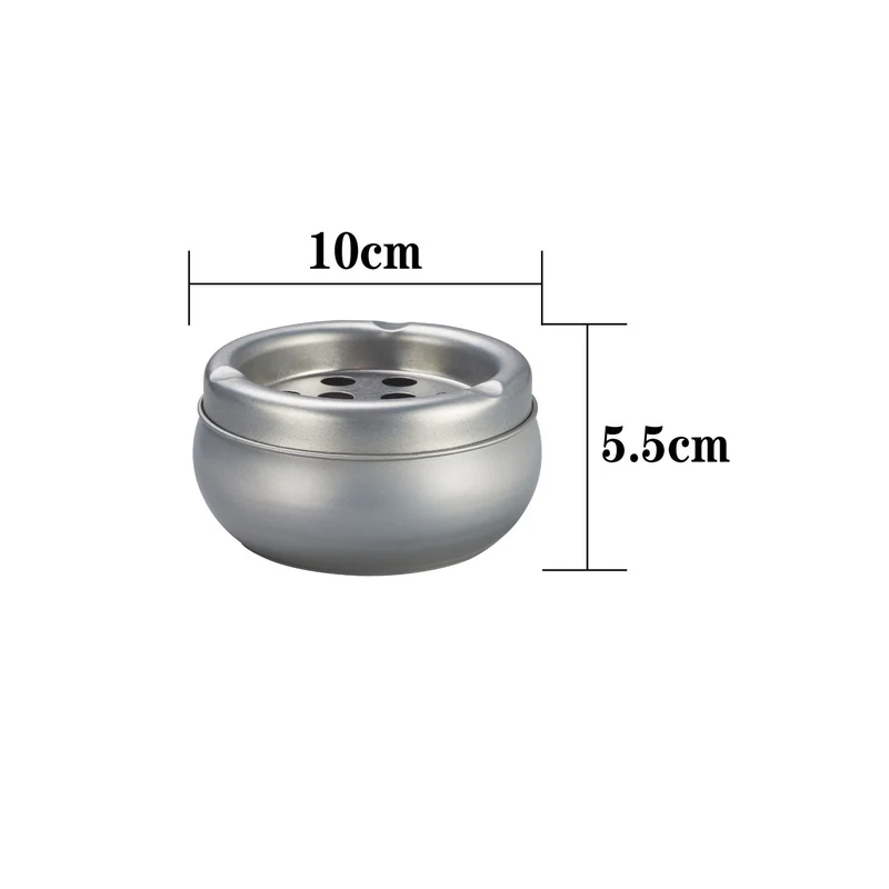Champ Metall Aschenbecher mit Lochdeckel – Display 6 Stück