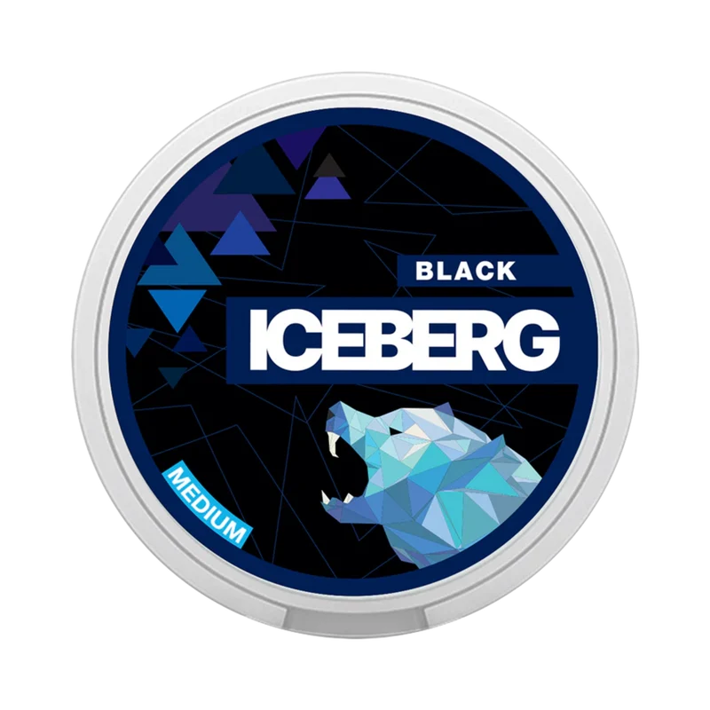 Iceberg Medium Black – All White Snus 20 mg/g, 12 g