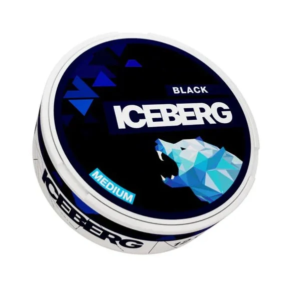 Iceberg Medium Black – All White Snus 20 mg/g, 12 g