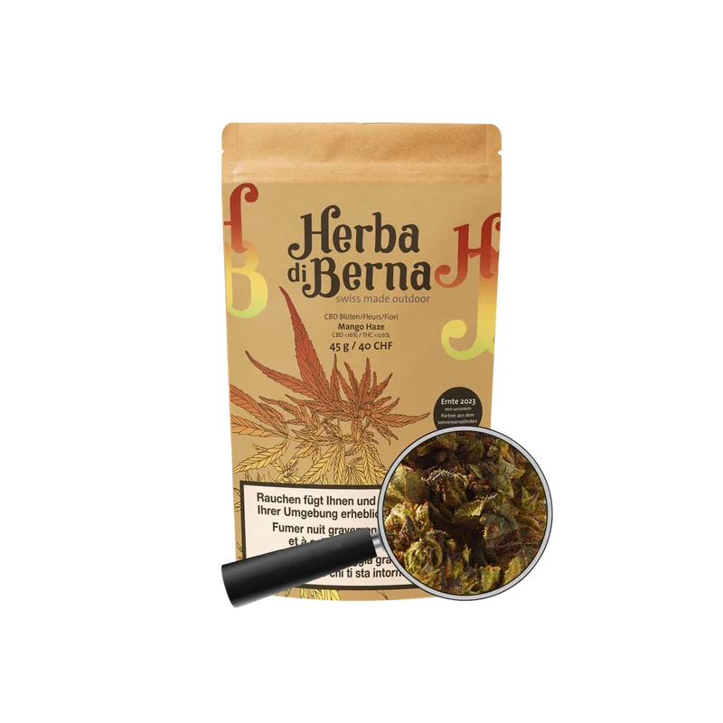Herba di Berna Mango Haze – Outdoor CBD Blüten, 45g