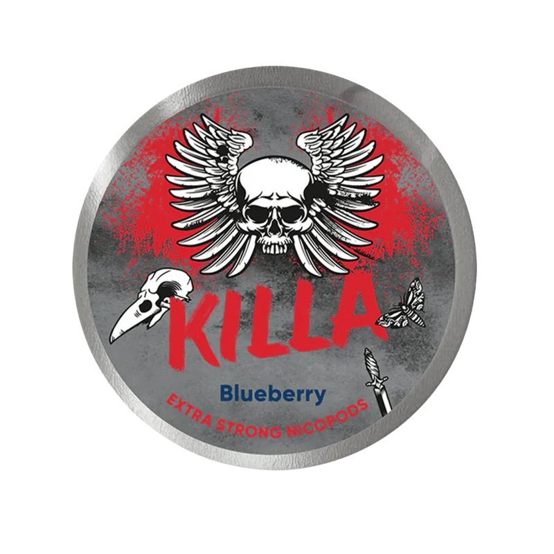 Killa Blueberry – All White Snus Nikotin Pouches, 16g