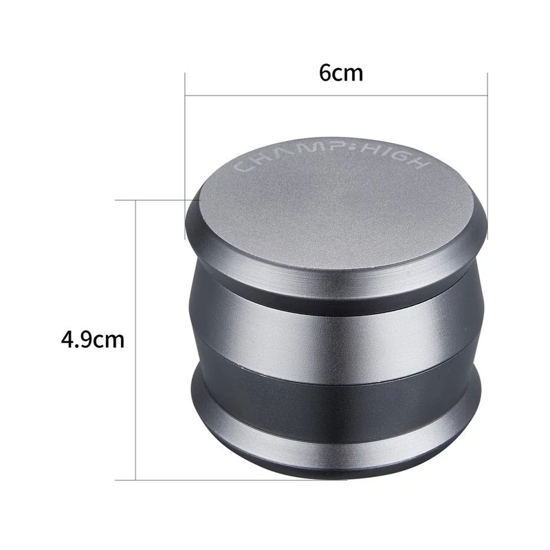 Champ High Grinder Matt Silver – Aluminium, 60mm, 4-teilig