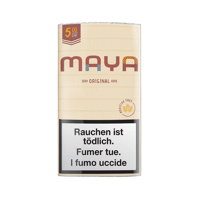 Maya Original – Drehtabak ohne Zusatzstoffe, 5x25g Beutel