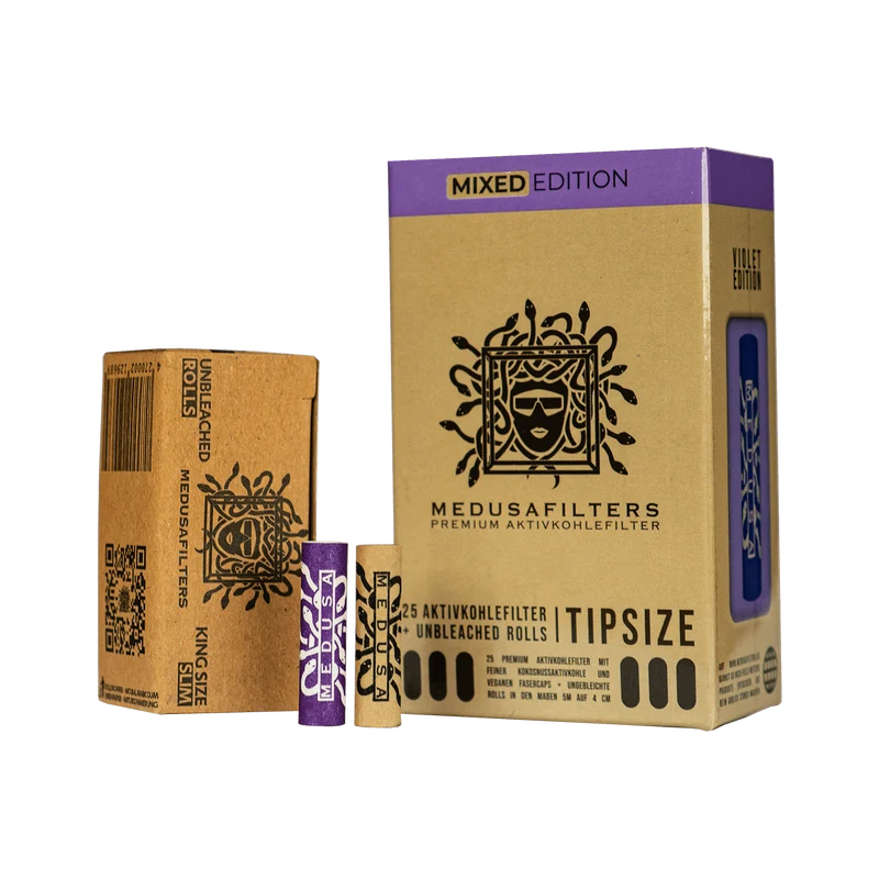 MedusaFilters - 2 Go - 25er Pack + 5m Rolls