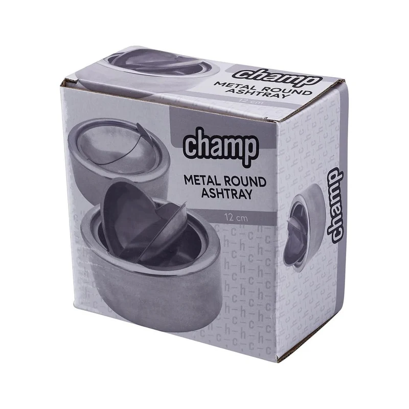 Champ Metall Aschenbecher mit Kippdeckel – 6er Display